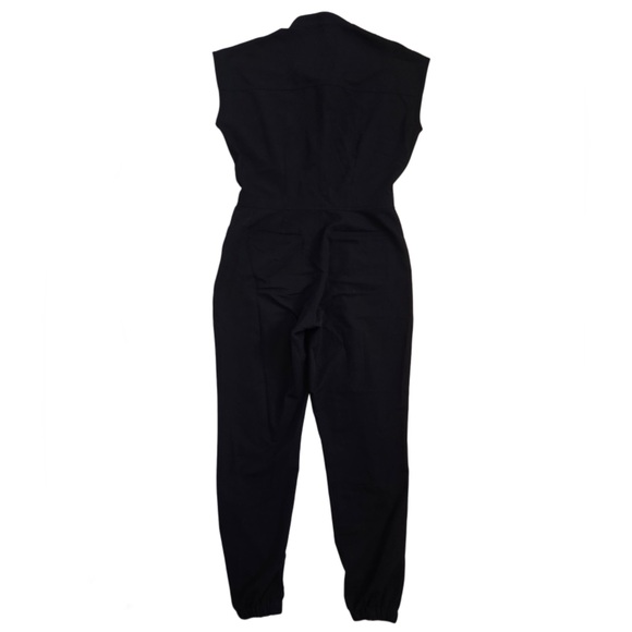 Figs Rafaela Cargo ScrubJumpsuit™ Women's Black Jumpsuit - Picture 4 of 15